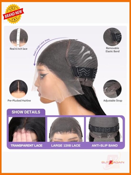 30in 13x6 Body Wave Lace Front Wig, 250% Density Human Hair, Tangle Free